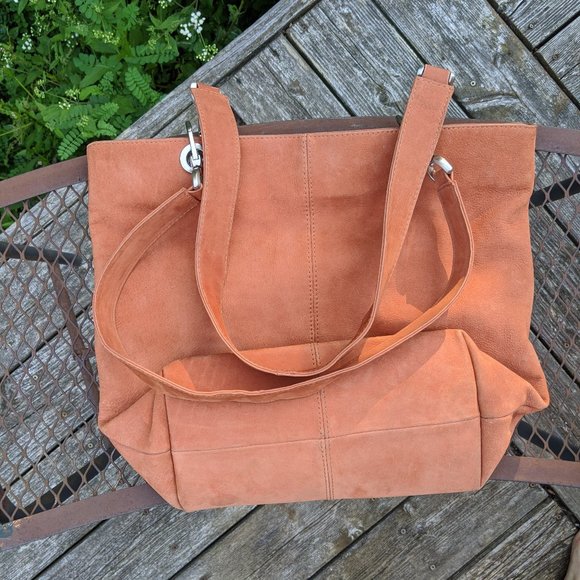 HOBO International Pumpkin Suede Bucket Tote - Picture 4 of 11